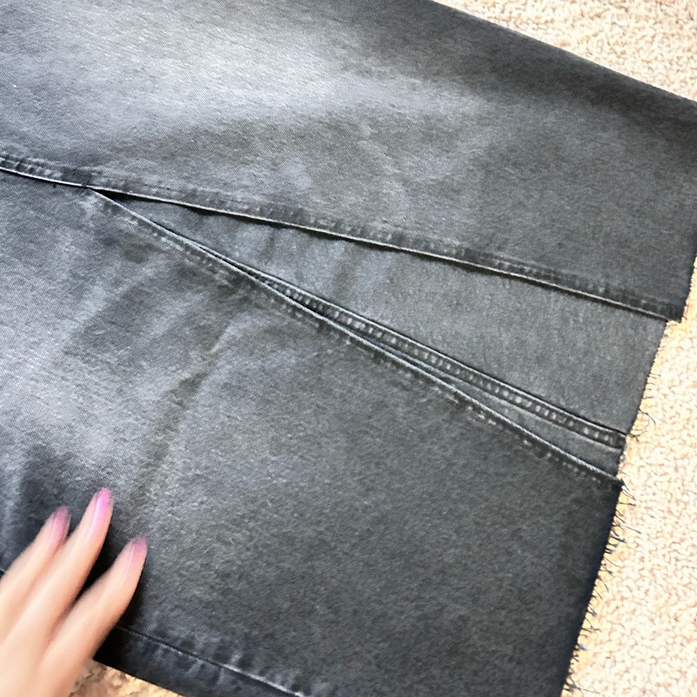 Reformation Black Denim long Skirt. 27 - Picture 12 of 16